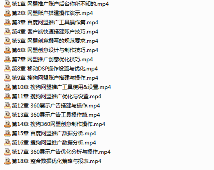 百度SEM竞价入门操作课程+SEM网盟实操系列课程